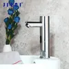 Badkamer wastafel kranen jieni chroom gepolijste automatische sensor kraanbassin gouden koud water mixer tap touch sense