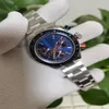 2021 High Quality BP 4130 40MM Blue Dial Stainless Steel Chronograph Movement Automatic Classic Series Mens Watch Watches4086290