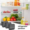 Keukenopslag koelkast zijkeurafscheider Clear Snap-on Organizer Dividers voor creatieve benodigdheden 3 stks draagbaar