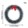 Flores decorativas 1pcs Christmas Decoration Wreath With Red Bow 25-30 cm