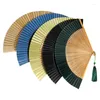 Decoratieve beeldjes houten zijden vouwschedels fans antieke hand bamboe botten fan kwast schilderachtige plek dans gunsten bruiloft luxe geschenken huis