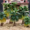 Gartendekorationen Plastikmodell Palm Trees Street Strand Landschaft Layout 1: 100-1: 300 Zugbahn Dekoration Gebäude Landschaft Miniature