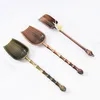 Tea Scoops Metal Teaspoon Chinese Set Accessory Household Office Alloy Spoon Coffee Shovel Hand Crafts Taking Tool Teaware