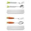 Dinnerware Sets Spoon and Fork com Caso Case Tea 304 Aço inoxidável reutilizável para o escritório de viagens de cozinha Apertizadores de acampamento