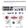 System 4K Video Surveillance Set 8MP POE Dome Vandelproof Camera Kit Audio Video Outdoor Home 4/8CH Set Security Camera System CCTV