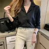 Kvinnor Spring Autumn Style Bluses Shirts Office Wear Lady ol Long Sleeve notched Collar Blusas Tops WY1003 240322