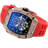 50 2024 English inlaid Wine Barrel European Hollow Ghost Head Quartz Watch Men's Batch 75