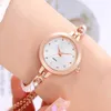 Minimalistisk dragkonst med kvinnors kvartsklocka, NW Oil Dripping Armband Watch, High Eesthetic Value for Women C05
