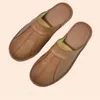 Pantofole alla moda autunno inverno scarpe da interno uomo fa scorrere semplice in pelle casa per uomo coppia maschio