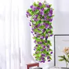 Decoratieve bloemen Kunstmatige bloem Vine Simulatie Chrysanthemum Fake Plant Diy Balkon Wedding Wall Hanging Home Garden Decoratie