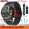 Watches Original KK70 PPG Ecg Smart Watch Mężczyźni bezprzewodowe ładowanie Bluetooth Call Player IP68 Waterproof Haslate 454*454 Smartwatch