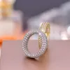 JR01 OEM/ODM Aangepaste sieraden Factory Groothandel Ice Out Diamond Real Gold Poled 925 Sterling Silver Men Moissanite Hip Hop Ring