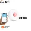 Detektor 110pc Tuya Smart Life WiFi 2,4G Smart PIR Detector Motion Sensor App Control funktioniert mit 2pcs AAA -Batterie