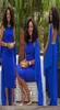 Royal Blue Crystal African Evening Dress Middle East Saudi Arabia Open Back Formal Gowns Wed Guest Women Dress Fashion New Designe5232257