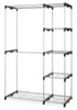 Bakeware Tools Whitmor Double Rod Closet System Metal With Resin Connectors Silver And Black