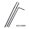 Disposable Cups Straws 100Pcs Drinking 210mm Black Long Flexible Wedding Party Supplies Plastic Beverage Kitchen Accessories