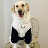 Vestuário para cachorro panda roupas de estimação de pet whinter fofo de veludo molho de moletom para labrador dourado retriever grande fantasia capuz