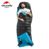 Gear Naturehike Sleeping Bag Winter Cw400 Lightweight Goose Down Sleeping Bag Ultralight Waterproof Hiking Camping Sleeping Bag