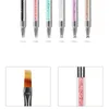 2024 6Pcs/Set Double Head Nail Dotting Painting Draw Liner Brush Acrylic UV Gel Polish Liner Flat Pen Nail Art Manicure Kit for Nail Art