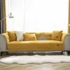 Stuhl Deckt wirklich moderne Winterfarbdefärte Dicker Lambswool gestepptes Sofa Abdeckung - Weiches Plüsch -Couch Anti -Schlupf -Wohnzimmertuch