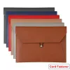 Dossiers sac de document en cuir moetron PU A4 Sac de fichier de portefeuille pour documents Organisateur de fichier Document Holder A4 Leather Document Pouch