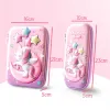 Casi 3d Eva Unicorn Cute Pencil Case Cartoon Box Box Girls Color Pencil Box Student Pen Case School Supplies Gift