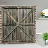 Занавески для душа деревенская занавеска старая деревянная дверь гараж американский деревенский стиль