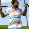 CAPS SOMMER MEN GOLF BÄR KORT SLEEVE POLO SHIRTS Snabbt torrt andningsbara golfkläder Sport Tshirts Professionella golftenniströjor