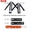 Monopods VLogger VT03 DT05 Mini Tripé Suporte de alumínio Universal 1/4 "Tripé telescópico para telefones DSLR Câmeras sem espelho