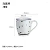 Mokken hoge temperatuur onderglazuur kleur handgeschilderde keramische handgreep cup mok thee koffie melk ontbijt