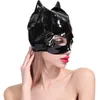 Party liefert exotische sexy Accessoires von Leder Fetisch Augenmaske Kapuze für Frauen Cosplay Flirten Halloween Kostüme Ostern Nachtclub