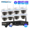 Sistema misecu sem fio CCTV System 3MP NVR Indoor Vandalproof WiFi Camera Audio Record Ircut CCTV Câmera IP Kit de vigilância de segurança IP