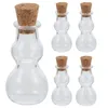 Vases 5pcs DIY Small Bottles Hanging Glass Charms Tiny Wishing Decors