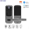 Lås tuya wifi biometrisk fingeravtrycksapp ttlock bluetooth lösenord ic kortkod nyckel säkerhet deadbolt lås elektroniska smarta dörrlås