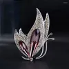 Scarves Luxurious Crystal Butterfly Brooch Animal Rhinestone Pins Fashion Suit Accessory Women's Corsage Outfit Gift