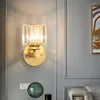 Wall Lamp IWP Modern Crystal Gold Black Luxury LED Sconce Interior Stair Light For Living Room Bedroom Corridor El