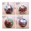 Decoratieve beeldjes 1 PC Christams Tinplate Round Ball Candy Storage Jar Boxes Christmas Tree Decoration (Random Color and Style)