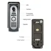 Interphone Vidéo Porte de porte Porte verrouillage de porte électrique 12v Déverrouillage Video Pobell Interphone With Camera System Motion Motion Detection SD Carte