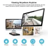 System Motion Detection 5MP PoE Monitoring Camera System Outdoor Waterproof CCTV Video Surveillance Kit 8ch 4K PoE NVR Security System