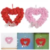 Flores decorativas em forma de coração coroa de coroa dos namorados porta romântica de 14 "Flower Flower Decoração para a janela interna