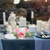 装飾的な花ボヘミアキャンドルスティックガーランド装飾人工ヤドリギの花輪プラスチックウェディングテーブルのセンターピース