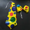 Party Supplies Polka Dot Clown Tie Bow Costume Circus Headband Cosplay Halloween Dress Up T8NB