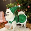 Dog Apparel WarmHut Christmas Sequin Dress And Hat Set Party Cat Costumes Funny Puppy Xmas Cosplay Outfits Green