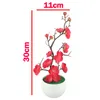 Dekorativa blommor Bonsai Simulation Artificial Pot Plant Home Office Plum Blossom Decor Hållbar