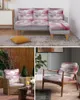 Coperchi di sedie per sedie rosa di divano in marmo rosa Cuscinetto Protettore per mobili per mobili elastico rimovibile slipcover elastico rimovibile