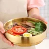 Dinnerware Sets Korean Cold Noodle Bowl Serving Stainless Steel Mixing Ramen Salad Multi-function Metal Bowls