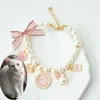 Hundehalsbänder Mode Hochzeit Schmuck Stoff Kette Strasspapier Accessoires Prinzessin Bogenkragen Haustier Halskette Katze