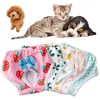 Dog Apparel Elasticity Pet Physiological Pants Flower Print Female Princess Menstrual Supplies