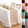 Graceful Table Runner Luxo Sheer para casamento Rústico Princesa Party Bridal Bridal Birthday Decorações de Natal 240325