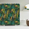 Tende per doccia piante tropicali animali bagni vegeli di foglia verde impermeabile in poliestere tende da bagno nordico decorazione del bagno